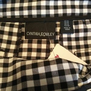 Cynthia Rowley checked skirt new